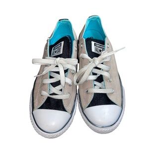 Converse Kids' Black and Light Gold Chuck Shimmer Taylor Sneakers -Junior size 3